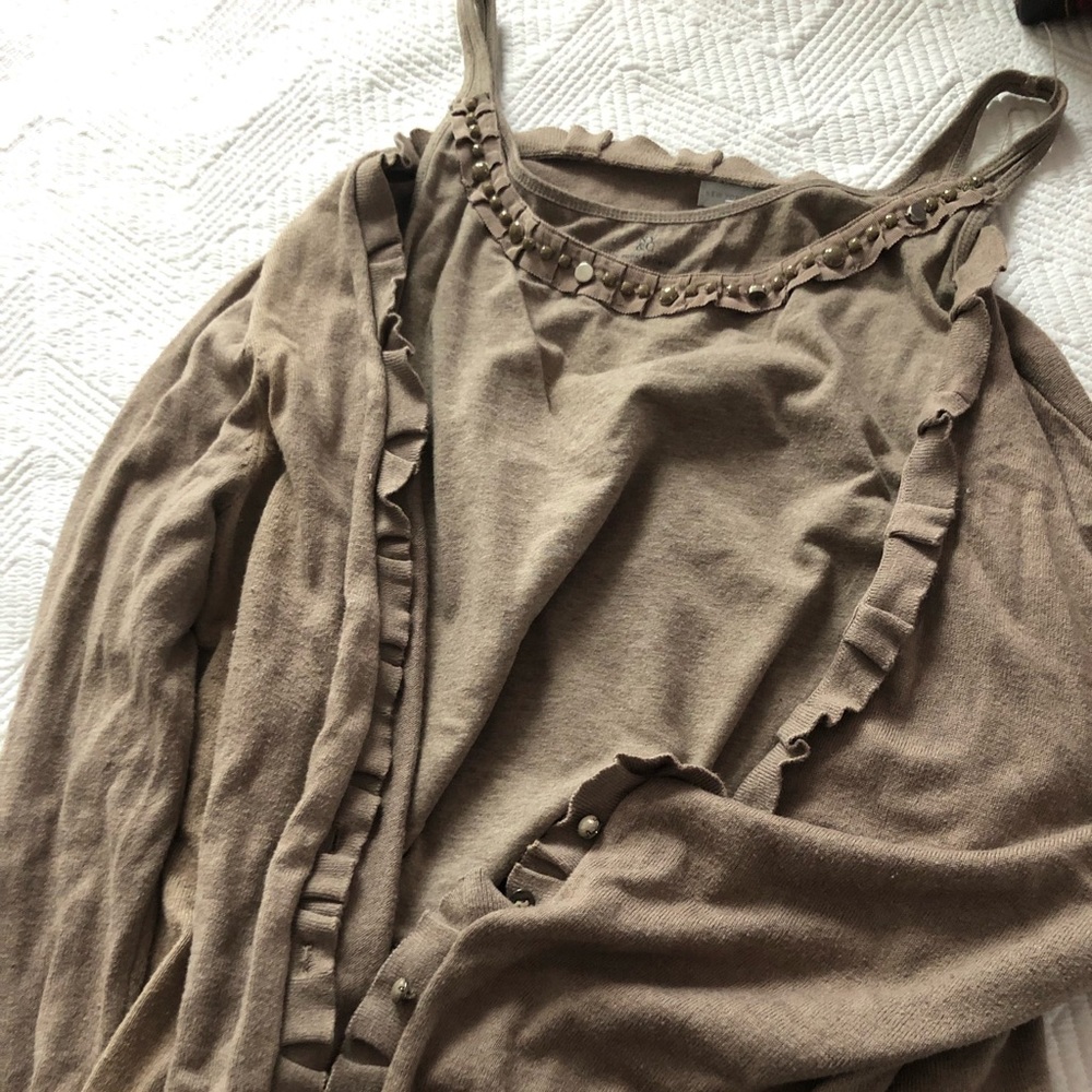 New York and company tank and cardigan